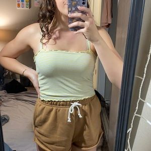 Yellow striped tank top